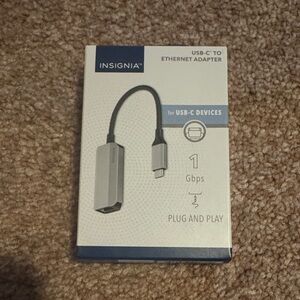 Insignia USB-C to Ethernet Adapter - Silver